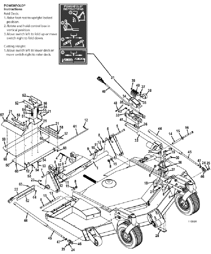 Lift Arm with Powerfold Actuator