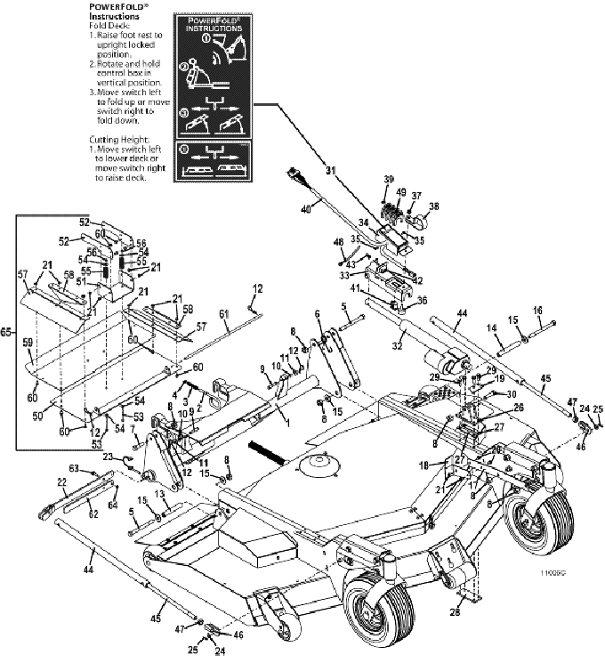 Lift Arm with Powerfold Actuator