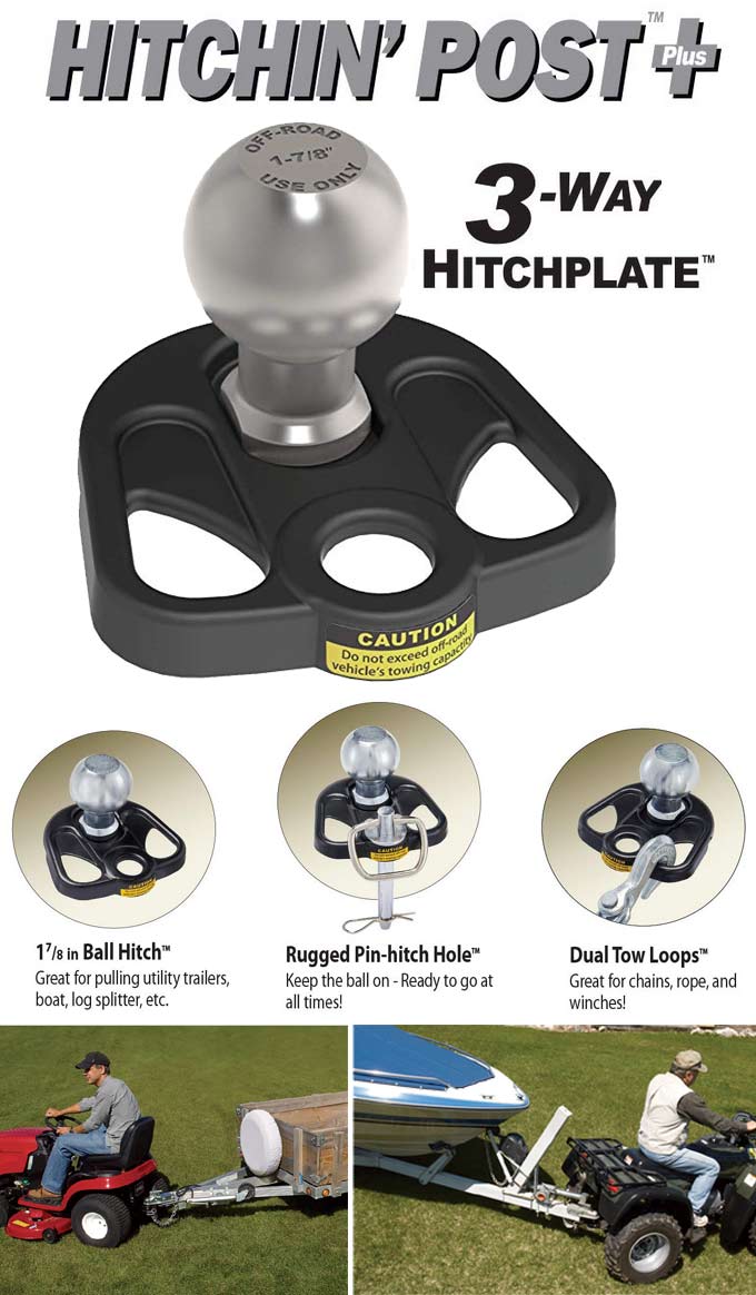 Hitchin Post Plus 3 way Hitch Plate, King Pin Quick Connect Hitch Pin ...